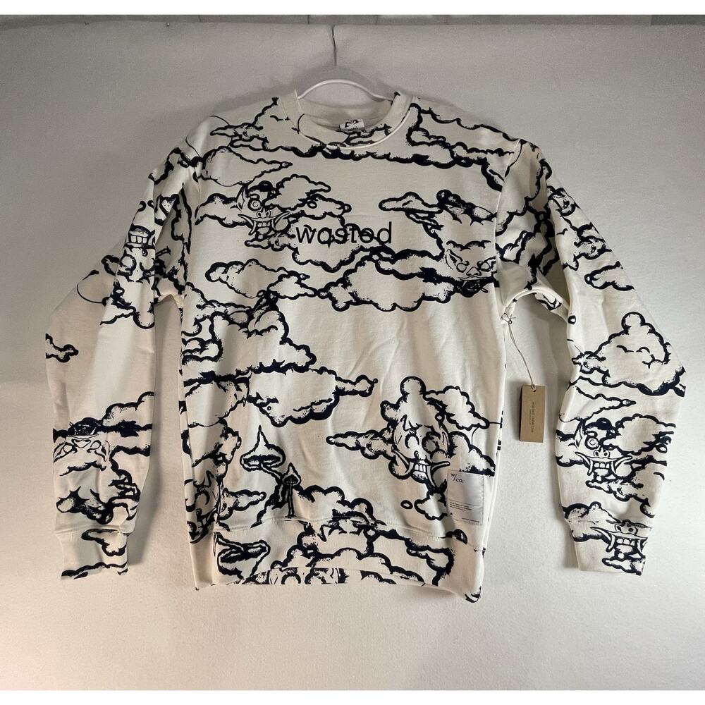 Wasted Collective Good Times Dragon‎ Cloud Monster Crewneck Sweatshirt Small NWT